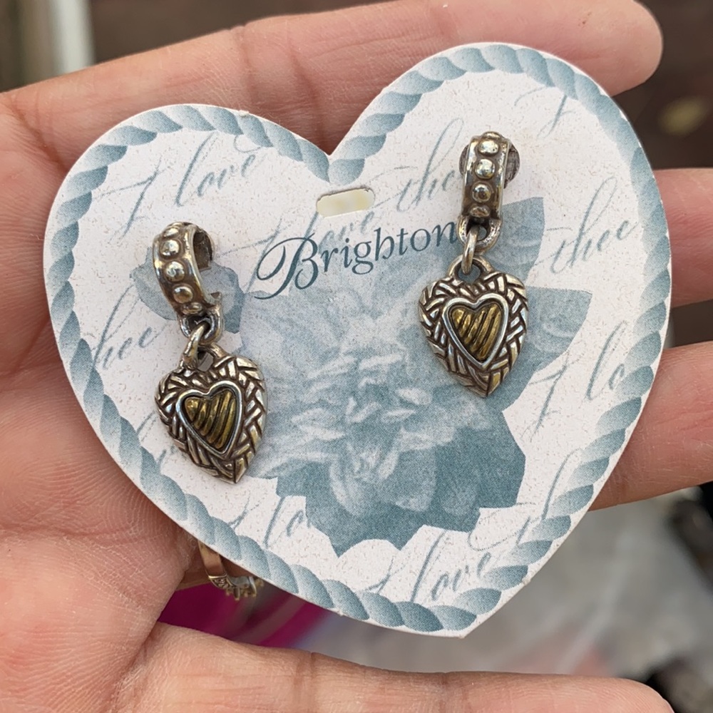 ❤️... Brighton two tone drop silver gold Earrings